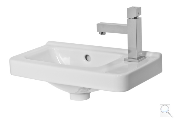 Umývátko Jika Cubito 45x25 cm otvor pro baterii vpravo H8114240001061. obr. 1