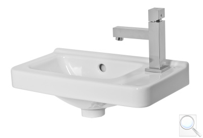 Umývátko Jika Cubito 45x25 cm otvor pro baterii vpravo H8114240001061. obr. 1