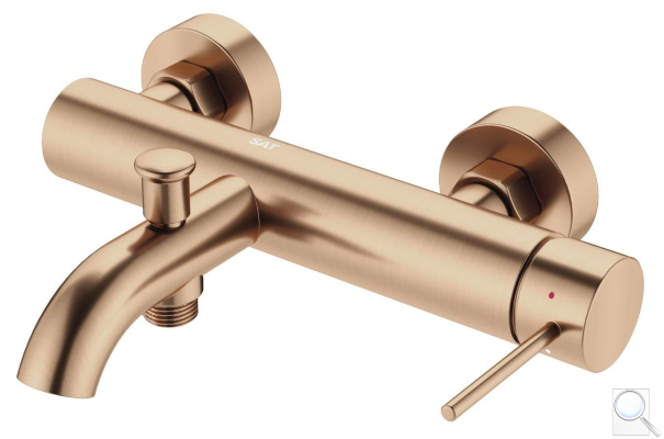 Vanová baterie SAT Aurum bez sprchového setu 150 mm broušená rose gold mat SATBAUR222BRG. obr. 1