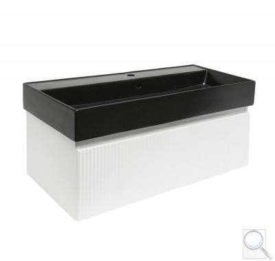 Koupelnová skříňka s umyvadlem SAT Evolution 98x30x44,8 cm bílá mat SATEVO100WMU2B obr. 1