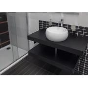 Deska pod umyvadlo bez umyvadla Naturel Dolce 70x8x50 cm černá mat. obr. 3&nbsp;