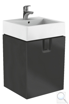 Koupelnová skříňka pod umyvadlo Kolo Twins 60x46x57 cm černá mat 89500000. 