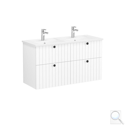 Koupelnová skříňka s dvojumyvadlem Vitra Root 120x67x46 cm bílá mat ROOTG120WINTS. obr. 1