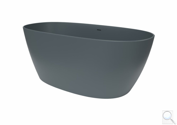 Volně stojící vana SAT Aula 160x78,7 cm litý mramor levá i pravá tmavě šedá SATAULA1600MG. obr. 1