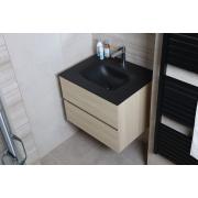 Koupelnová skříňka s umyvadlem černá mat Naturel Verona 86x51,2x52,5 cm světlé dřevo VERONA86CMSD (obr. 4)