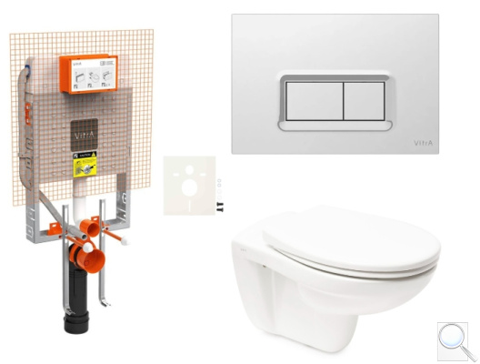 Závěsný WC set k zazdění VitrA Normus SIKOVZNOR54680. obr. 1