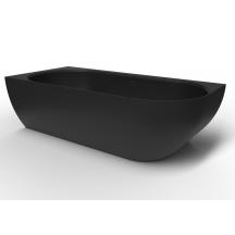 Volně stojící vana do rohu SAT Nelly 175x82 cm litý mramor černá