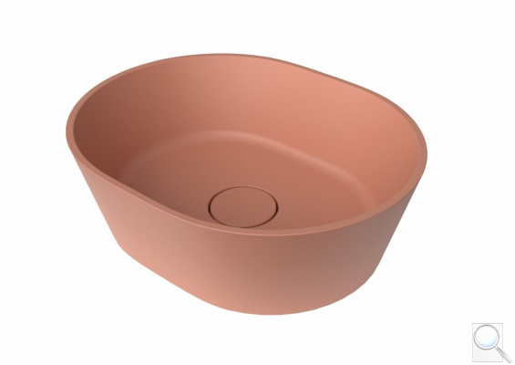 Umyvadlo na desku SAT Aula 47x38 cm růžová mat bez otvoru pro baterii, bez přepadu SATAU4738P. obr. 1