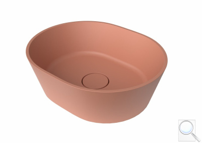 Umyvadlo na desku SAT Aula 47x38 cm růžová mat bez otvoru pro baterii, bez přepadu SATAU4738P. obr. 1