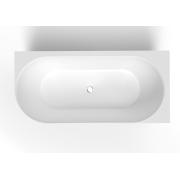 Volně stojící vana SAT Nelly z litého mramoru bílá. obr. 3