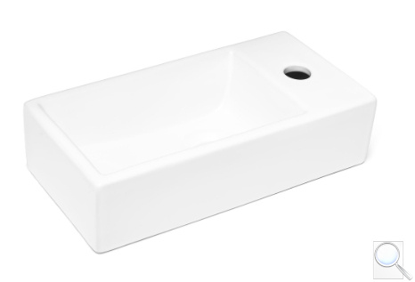 Umývátko SAT Brevis 40,5x20,5 cm otvor pro baterii vpravo SATBRE4020SR. obr. 1