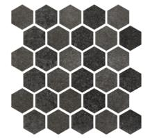 Mozaika Cir Materia Prima black storm hexagon černá