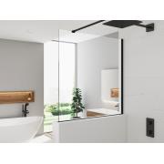 Sprchová zástěna SAT Walk-in 100x100 cm na sníženou příčku černá SATBWIS100PRC. (4)