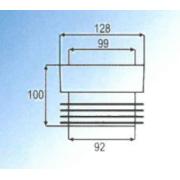Manžeta k WC Multi vnější gumová rovná E416. Technický nákres&nbsp;