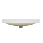 Nábytkové umyvadlo SAT Fusion 60,5x46 cm bílá matná, otvor pro baterii uprostřed SATFUS6046MW. obr. 5&nbsp;