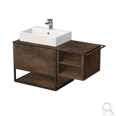 Koupelnová skříňka pod umyvadlo Naturel Oxo 110x58x50 cm měď mat OXO110L701ZKDPM. obr. 1