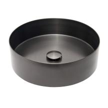 Umyvadlo na desku v barvě gun metal SAT Aurum 38x38 cm bez přepadu SATAUR3838BGM
