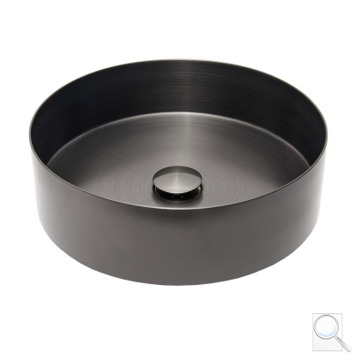 Umyvadlo na desku v barvě gun metal SAT Aurum 38x38 cm bez přepadu SATAUR3838BGM. obr. 1