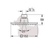Hlavová sprcha Grohe Euphoria Cube chrom 27705000. technický nákres 