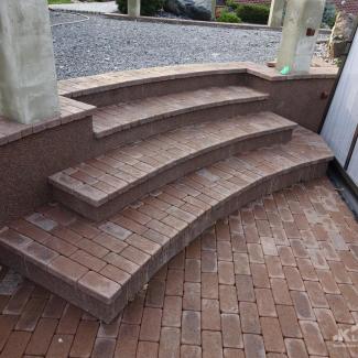 Klinker ukázky realizací - Keratique Dunkelbraun blau bunt  - 