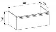 Koupelnová skříňka pod umyvadlo Laufen Pro 97x45x39 cm bílá H4830710954631 (Technický nákres)