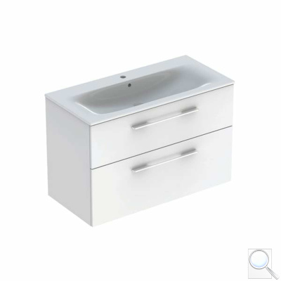 Koupelnová skříňka s umyvadlem Geberit Selnova 100x50,2x65,2 cm bílá lesk 501.244.00.1. obr. 1