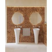 Volně stojící umyvadlo SAT Fusion 42,5x42,5 cm bez otvoru na baterii bílá lesk SATFUS9543. obr. 7&nbsp;