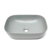 Umyvadlo na desku SAT Infinitio 45,5x32,5 cm šedá mat bez přepadu SATINF4532LGRM. obr. 2&nbsp;