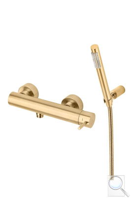 Sprchová baterie Paffoni Light se sprchovým setem 150 mm matná zlatá LIG168DHGSP. obr. 1