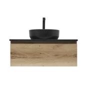 Koupelnová skříňka s keramickým umyvadlem a technickým kamenem SAT B-Way 79x30x45 cm dub BWAY80OAKTKUB. obr. 4&nbsp;