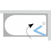 Vanová zástěna skládací Ravak Supernova dvoudílná VS2. Schéma posuvu