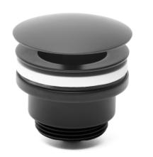 Průtočná zátka SAT k umyvadlům bez přepadu černá mat PZATKABLACK