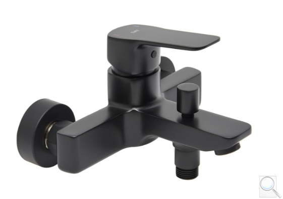 Vanová baterie SAT Cube Way bez sprchového setu 150 mm černá matná CU222C. obr. 1