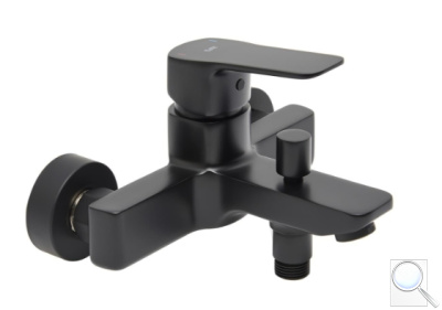 Vanová baterie SAT Cube Way bez sprchového setu 150 mm černá matná CU222C. obr. 1