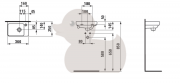 Umývátko Laufen Pro S 36x25 cm otvor pro baterii vpravo H8159600001041 (Technický nákres)
