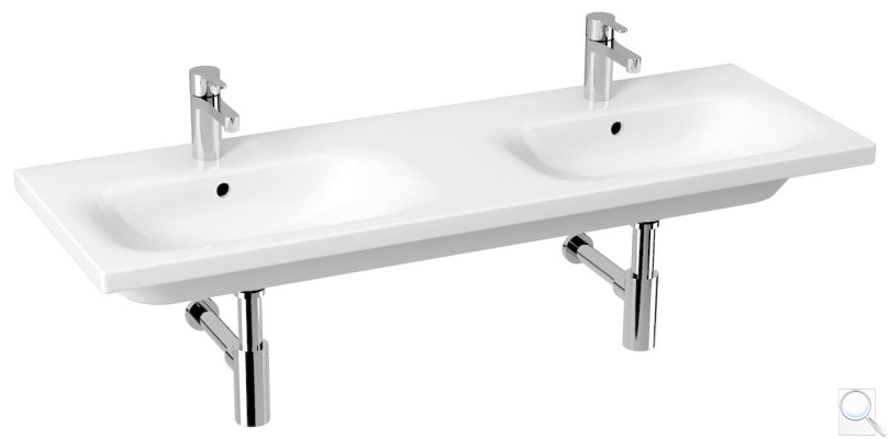 Dvojumyvadlo Jika Mio-N 130x45 cm dva otvory pro baterii H8147140001041. 