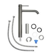 Vysoká umyvadlová baterie SAT Aurum bez výpusti broušený gun metal SATBAUR285BGM. obr. 7