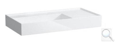 Umyvadlo Laufen Kartell By Laufen 90x46 cm otvor pro baterii, bez přepadu H8103380001111. obr. 1