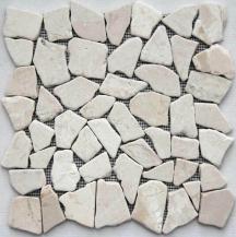 Kamenná mozaika Mosavit Piedra noa blanca bílá