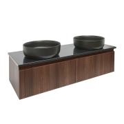 Koupelnová skříňka s žulovou deskou SAT Evolution 118x30x44,8 cm ořech mat SATEVO120NAZ. obr. 2 
