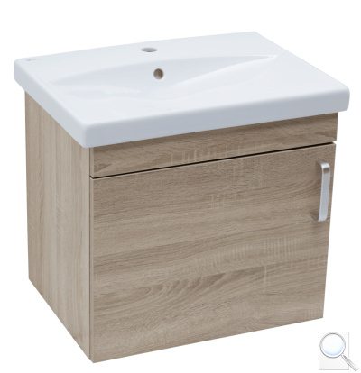 Koupelnová skříňka s umyvadlem Naturel Vario Dekor 60x51x40 cm dub bardolíno mat VARIO260DBDB. 