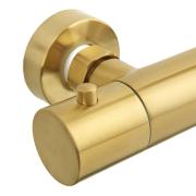 Sprchový systém SAT DARK na stěnu s termostatickou baterií broušené zlato SATDASSTKBZ. &nbsp;(6)