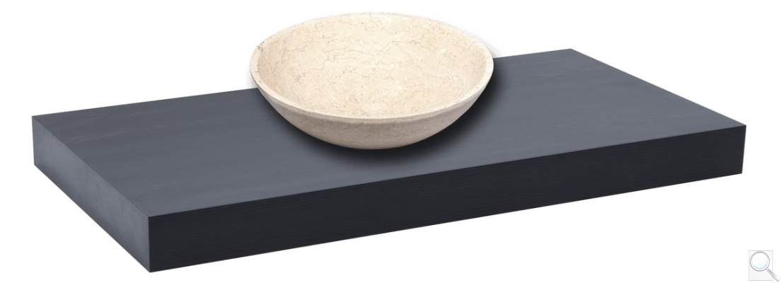 Deska pod umyvadlo bez umyvadla Naturel Dolce 110x8x50 cm černá mat DO11050BL. obr. 1