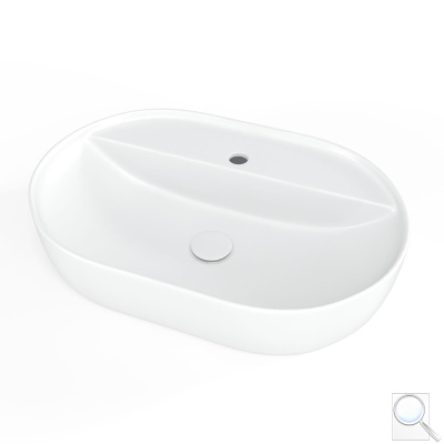 Umyvadlo na desku SAT Infinitio 60x40 cm mat bez přepadu SATINF6040M. obr. 1