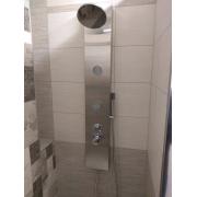 Sprchový panel SIKO na stěnu i do rohu s pákovou baterií nerez PRIMESHOWER. obr. 2 