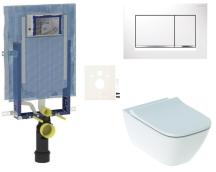 Závěsný WC set Geberit k zazdění + WC Geberit Smyle SIKOGEZSMS30