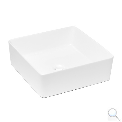 Umyvadlo na desku Triomini Slim 39x39 cm bez přepadu SLM3939Q.