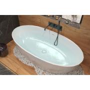 Volně stojící vana SAT Meda 167x82,3 cm litý mramor levá i pravá bílá SATME1670. obr. 9&nbsp;