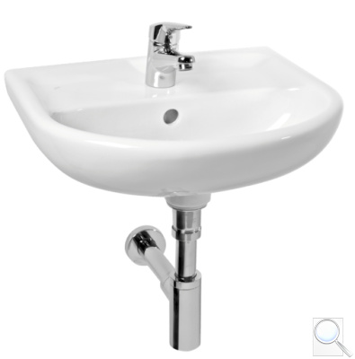 Umývátko Jika Lyra Plus 45x37 cm otvor pro baterii uprostřed H8153820001041. obr. 1