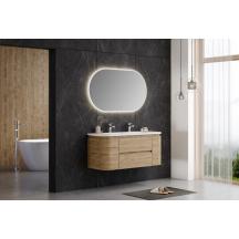 Koupelnová skříňka s umyvadlem Naturel Shelley 119x50x45 cm dub mat SHELLEY120OAK